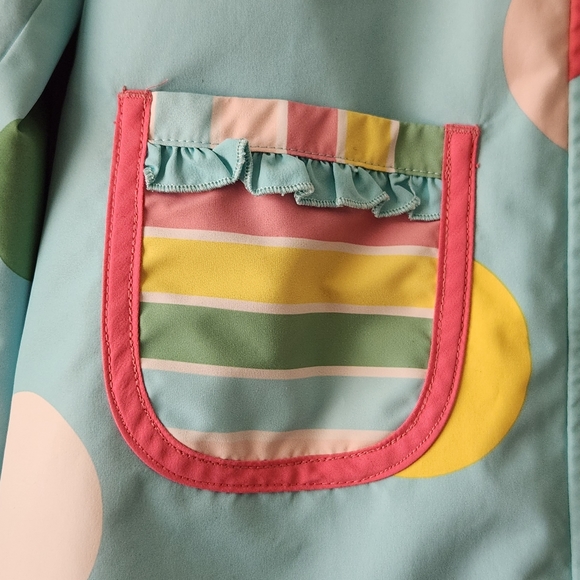 CLEARANCE Matilda Jane Raincoat Polka Dot Vinyl and Cotton with Hood Size 8 - Picture 14 of 16